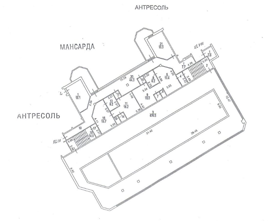 Сдам в аренду помещение свободного назначения 1093.1 м.кв.