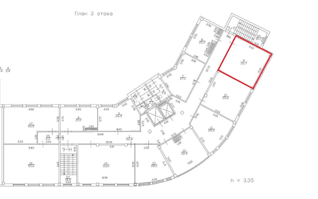 Сдам в аренду помещение свободного назначения 35.7 м.кв.