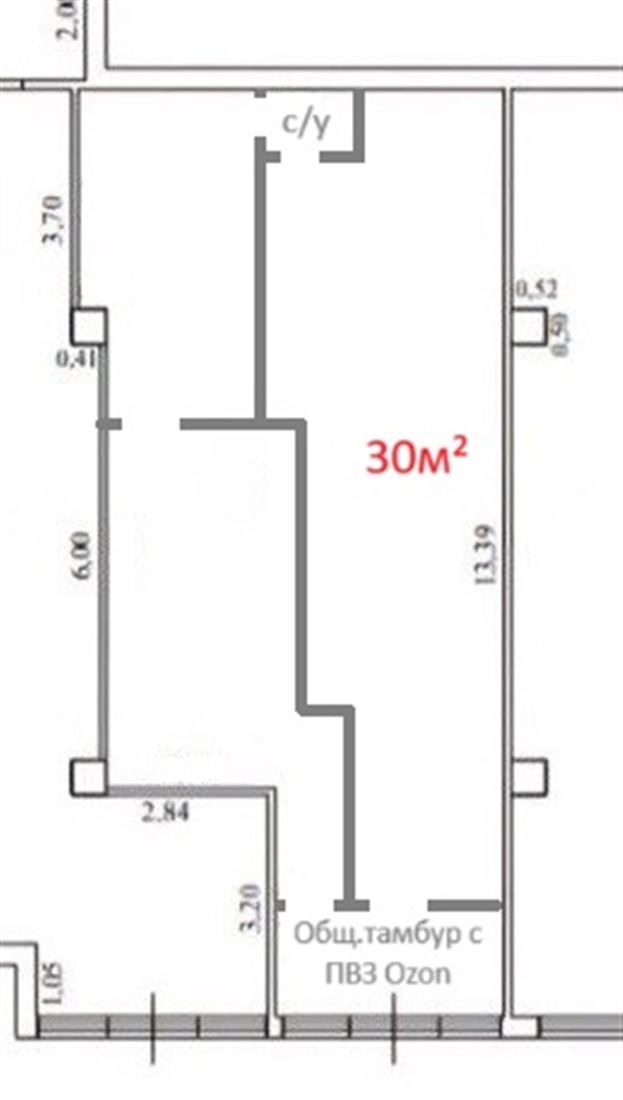 Сдам в аренду помещение свободного назначения 30 м.кв.