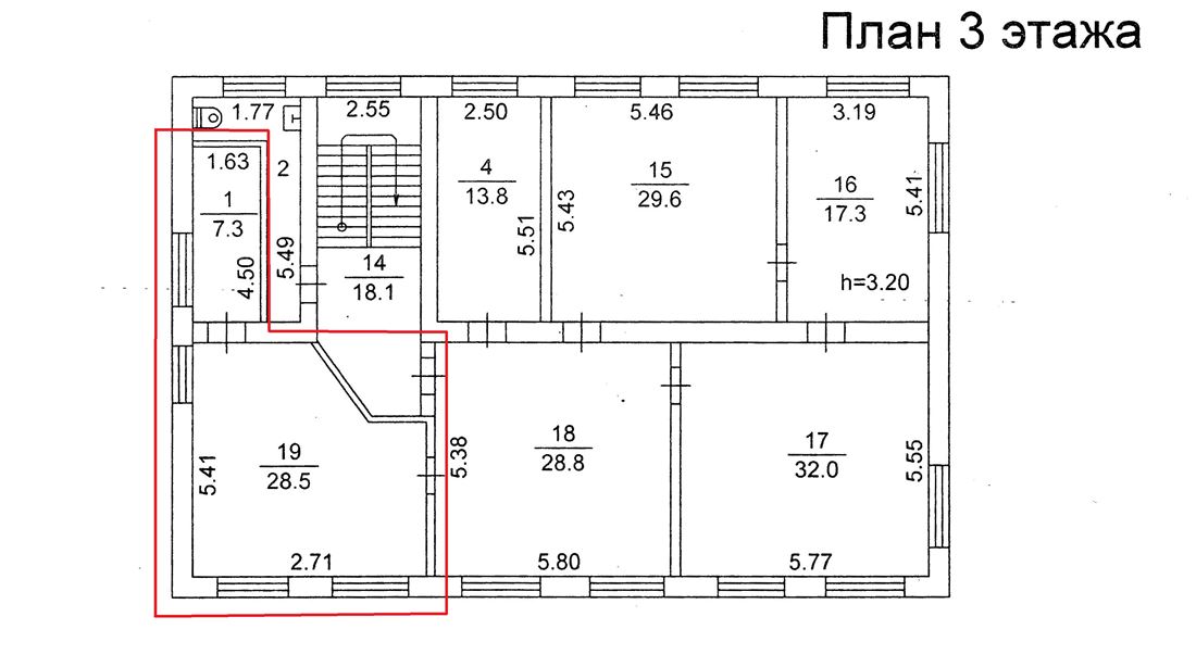 Сдам в аренду помещение свободного назначения 35.8 м.кв.